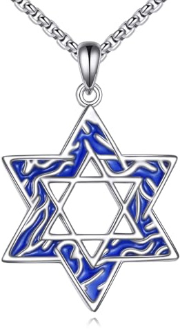 Halskette Mit Davidstern-Anhänger Aus Sterlingsilber Jüdischer Stern Jüdischer Schmuck Geschenke Für Frauen Und Männer