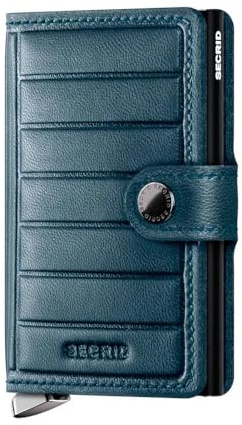 Secrid Premium Kollektion Miniwallet Emboss Lines 10 cm - Teal