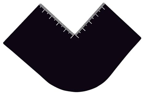 Bart-Schablonen-Werkzeug, Haarlinien-Formwerkzeug, Bartformer, mit Skala, Haaransätze, Erweiterungskarte, Haarstyling-Zubehör
