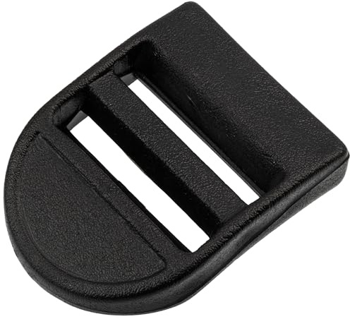 AERZETIX - Juego de 12 Hebillas de ajuste deslizantes autoblocantes - equipo de aire libre costura mochila cinturón manualidades - color negro - en plástico