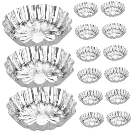 MOKKHNB 100 pezzi Stampi Monoporzione in Alluminio Usa e Getta per Dolci Vassoi per Crostate all Muffin Cupcake e Budini per Cucina Domestica e
