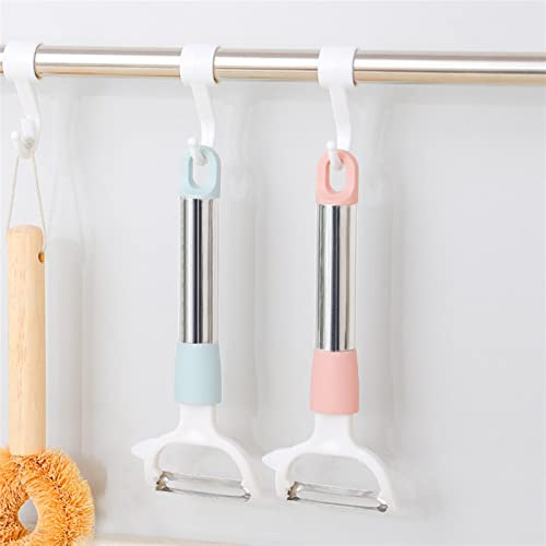 JINGYAN Peladoras Pelador multiusos, raspador, cocina doméstica, pelador de patatas de mango largo, pelador de manzanas, herramienta(Blue)