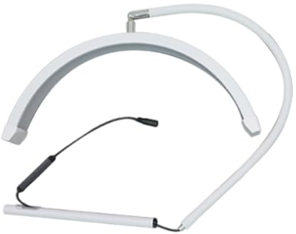 Tomvorks Halbmondlicht mit Klemme, 16 -Zoll -Desktop -Röhrchen -Schönheitslampe für Wimpernverlängerung, Tattoo, Make -up, 180 Perlen Kalt, Warm, weiß, Verstellbar, (Weiß)