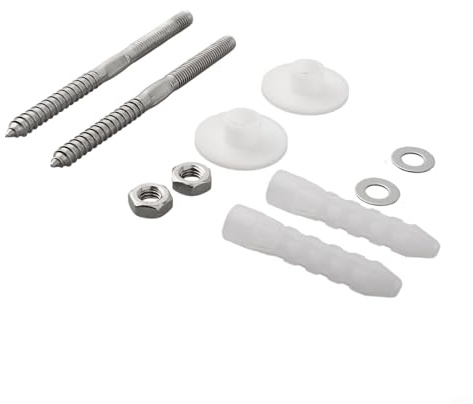 babominimer Kit di fissaggio a parete per lavabo in acciaio inox, M8 x 110 mm, set di viti per bagno o lavello da cucina, installazione su pareti solide o cave, lunga durata