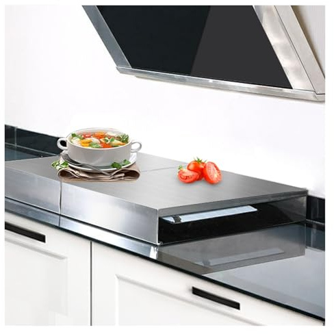 QSTGX Cache Plaque De Cuisson Gaz Plateau Cuisson pour Gaziniere Couvercle d'évier pour Camping-Car Facile à Nettoyer Plateau Multifonctionnel(B-1.5 MM,30x40x6 cm)