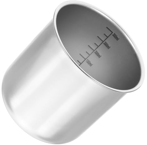 BESPORTBLE Taza Medidora de Acero Inoxidable Escala Permanente Gran Capacidad para Arroz y Cocina Vaso Medidor Duradero y Seguro para Uso Alimentario