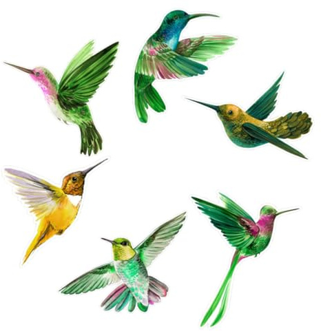 Veemoon 6 piezas Pegatinas Anticolisión para Ventanas Adhesivas Estáticas Protección Aves Decoración DIY para Dormitorio y Balcón Segura y Fácil de Usar