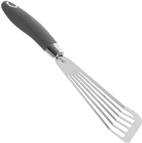 jojofuny Spatola Forata in Acciaio Inossidabile per Bistecche e Pesce Paletta da Cucina Impugnatura Ergonomica Utensile Resistente per Griglia e Barbecue Facile da Pulire e Maneggevole