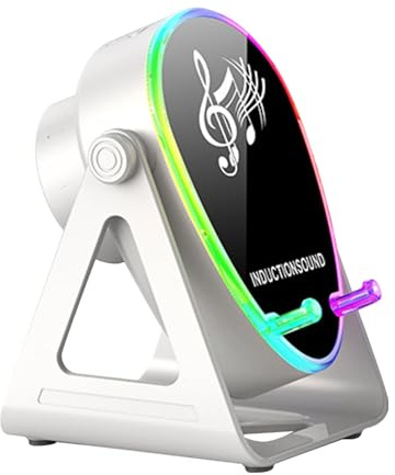 Altoparlante A Induzione Per Telefono - Rotazione Di 180 Gradi Suono Stereo Con Luce - Con Caricatore Altoparlante Wireless - Per Ragazze Adolescenti Ragazzi Donne Adulti Natale Compleanno Uomini