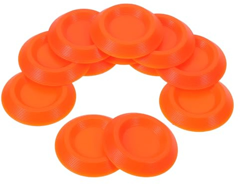 Abaodam 12 Comederos para Cucarachas de Plástico Naranja 3,4 Cm – Cuencos Pequeños para Alimentación de Insectos y Reptiles en Terrarios – Recipientes para Agua y Comida en