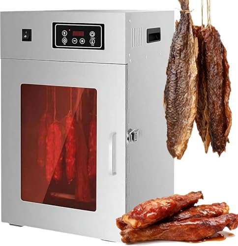 Sunseota Essiccatore Alimentare Commerciale da 800W - Essicatore Alimenti, Camera di Stagionatura della Carne in Acciaio Inossidabile con 14 Ganci, Controllo della Temperatura da 30-90℃