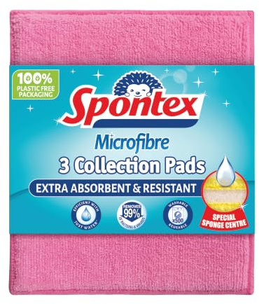 Spontex Microfibre Pads Assorted Pack of 3 19700617