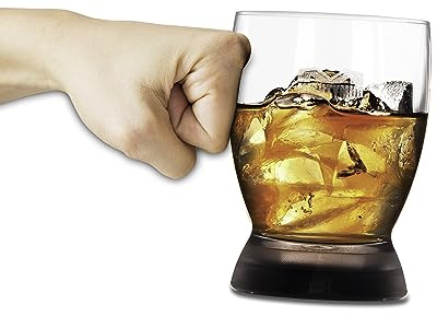 Mighty Mug Whiskyglas-Set 2 Stück aus Kunststoff in der Farbe Transparent mit Smartgrip-Technologie 443ml, MM1134
