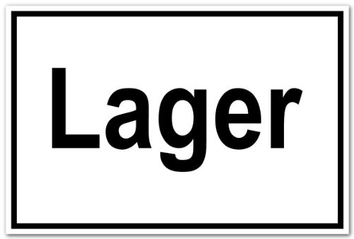 Hinweisschild aus Folie - Lager - 20 x 30 cm