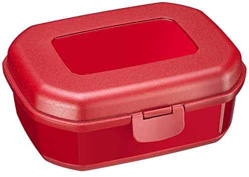 Westmark Snack Box Contenitore per Pane, Con Chiusura a Scatto, Altezza: ca. 7,4 cm, Plastica, Maxi, Rosso/Verde, Disponibile in Colori Assortiti, 23522270