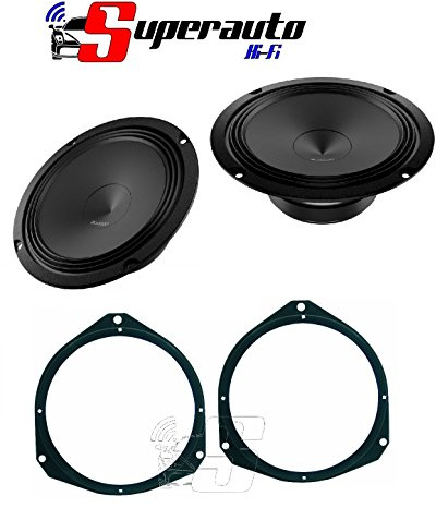 Audison AP 6.5 coppia di woofer 165mm, potenza RMS 70W a 4 Ohm set adattatori altoparlanti per ALFA Mito Predisposizione Anteriore