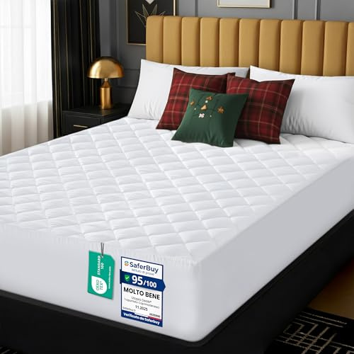 Protector Colchon 150x200 cm, Acolchada Cubrecama, Funda de colchon