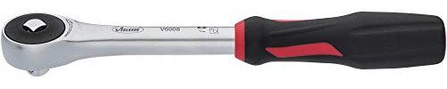 VIGOR V6008 - Cricchetto reversibile con impugnatura girevole a 360°, quadrato massiccio 10 mm (3/8), lunghezza totale: 237 mm