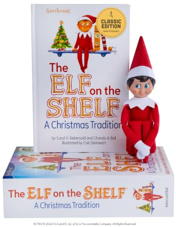The Elf on the Shelf: A Christmas Tradition - Boy Scout Elf with Blue Eyes - Includes Artfully Illustrated Storybook, Keepsake Box and Official Adoption Certificate