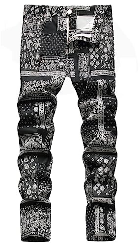 Baylvn Herren Skinny Slim Fit Ripped Destroyed Casual Comfy Stretch Jeans Hose, Z 15-schwarz, 28