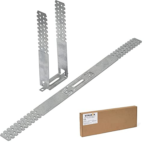 STRÜBER Direktabhänger 200 mm - 100 St. Deckenabhänger für CD 60/27 Profile | Dicke 0,8mm, U-Abhänger für CD60 Profilen und Holzlatten, Trockenbau Zubehör