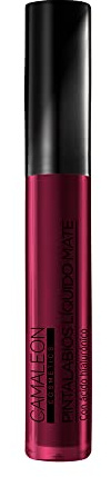 Camaleon Cosmetics - Pintalabios líquido mate - Tono marrón borgoña - Permanente 16h - Vegano