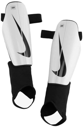 Nike, Charge, Football Shin Guards, White/Black/Black