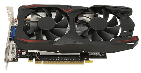 Scheda Grafica 1050Ti, Scheda Grafica da Gioco PCI E 2.0 2G GDDR5 128 Bit 928 MHz, Scheda Video HDR con Ventole di Raffreddamento, Supporto DirectX11, DVI VGA, per (GTX550TI