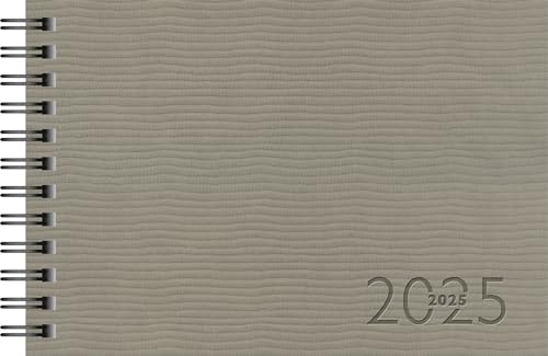 rido/idé Taschenkalender Mod. Septimus 2025 | A6 quer, Kunstleder, grau