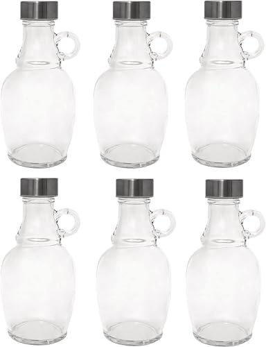 lilawelt24 6x 0,5L Flasche mit Schraubverschlüss Weinballon Glasballon Weinflasche| Likörflasche |Essig-Öl Flaschen | Schnapsflasche |Karaffe