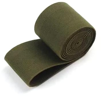 Correas elásticas de 6 metros y 4cm de ancho, banda de goma de nailon de Color, accesorios de costura Diy para ropa, ejercito verde, 40mm