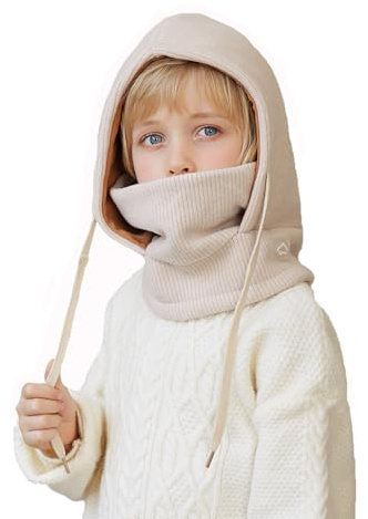 YAMEE Balaclava för barn med mask för varmt skydd mot kyla, vintermössa för barn, vindskydd med halsvärmare, balaclava för barn, justerbar, skidmask, ansiktsvärmare för pojkar, flickor från 4–10 år,