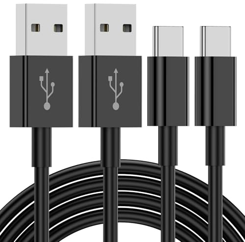 USB C Kabel [ 2Stück 1M] für iPhone 17/16/15, Typ-C-Ladekabel （Schwarz） | Schnellladung für iPhone 17 16 15 Pro, Samsung Galaxy A55 A53 S24 S23 S22 S21 S20, Google Pixel, Hawei, PS5 Typ C Ladekabel