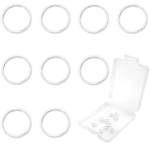 TOAOB 10 Stück 925 Sterling Silver Jump Ringe 5mm Spaltringe Silber | Kettenringe Biegeringe, mit Ring Öffner, für Halsketten Armband, DIY Schmuckherstellung