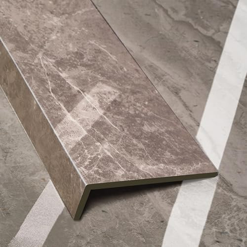 Appui de fenêtre Protecteur Style Marbre Protecteur de Baie Vitrée Gris Foncé, Salle de Bain Plaque Décorative de Finition de Rebord de Fenêtre, Panneaux de Remplacement pour Ancien Rebord de Fenêtre(