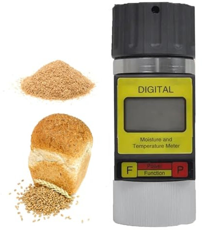 URJWAN Tester Portatile di umidità dei Cereali con Display Digitale, Misuratore di umidità dei Cereali con Schermo LCD, per 25 Grani di umidità Test Grano Ravizzone Primavera Orzo