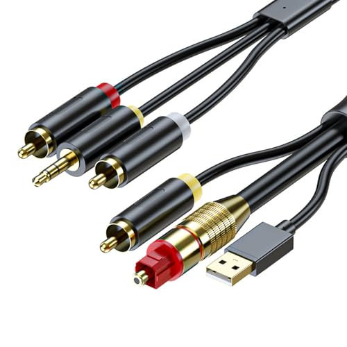 BAHJKASD Câble de qualité sonore coaxiale/optique vers 3 5 mm avec installations Plug and Play simples