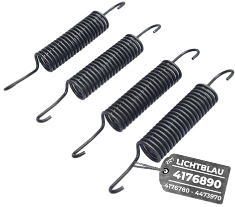 LICHTBLAU 4er Set Federn 4176890 4473970 Miele Waschmaschine Bottich | Metall Zugfedern Spannfedern für Bottich Aufhängung
