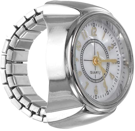 SAFIGLE Digitale Kleiner Ringuhr Für Damen Und Herren Elastischer Kleiner Fingerring Mit Klarem Zifferblatt Modische Digitaluhr Für Alltag