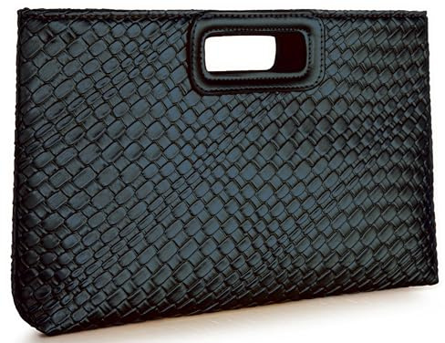 HKYUECHI Black Clutch Bags for Women, PU Women's Clutches Evening Bag with Detachable Chain, Handbags for Bridal Prom Party Wedding