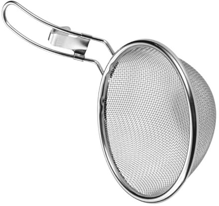 Espumadera de acero inoxidable 304 con diseño de malla fina, bordes colgantes para freír sopa, utensilios de cocina, fácil mantenimiento, apto para lavavajillas, colador de acero inoxidable