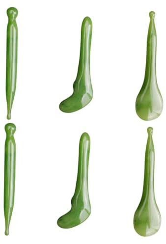Anneome Professionelles Massagewerkzeug Satz aus Bienenwachs mit Großer und Kleiner Doppelseitiger Akupunktursonde zur Muskelentspannung und Selbstmassage im Rückenbereich