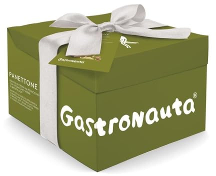 Panettone al Pistacchio Verde di Bronte DOP con Cioccolato Fondente Extra – Lievito Madre Antico dal 1968 – Dolce Artigianale Siciliano con Granella di Pistacchio – Confezione Regalo Gastronauta