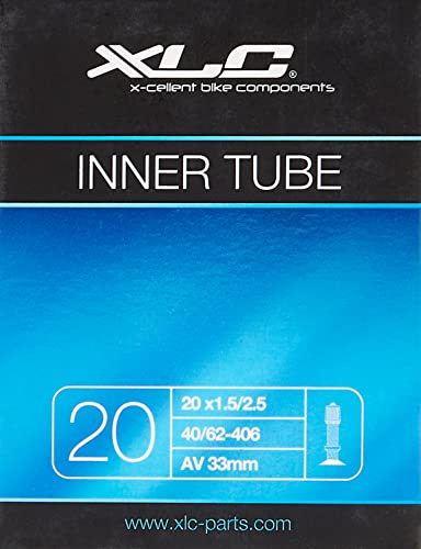 XLC Fahrradschlauch 20 x1.5/2.5 40/62-406 AV 35 mm, 2508200200, Schwarz