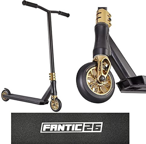 CHILLI Pro Scooter Patinete profesional para acrobacias, de 110 mm + extremos de barra Odi + pegatinas F26, Crown + F26 Sticker