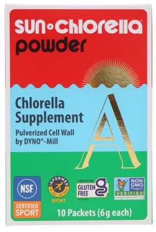 Sun Chlorella Powder Green Algae Superfood Supplement Supports Whole Body Wellness Immune Defense, Gut Health & Natural Energy Boost - Chlorophyll, B12, Protein - Non-GMO - 10 Servings