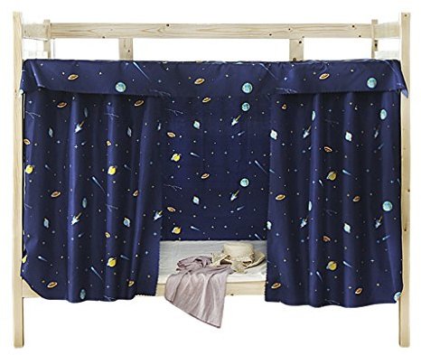Moonlove Rideau de Lit Superposé Rideau Occultant pour Lit Mezzanine Rideau Lit mi Hauteur Rideau Opaque pour Dortoir des Étudiants Rideau Anti Mouche pour Lit