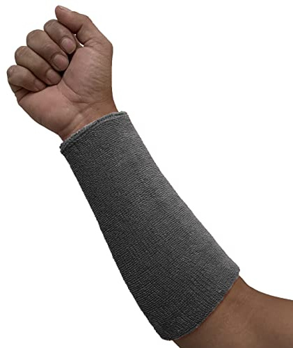 Dickes, saugfähiges 22,9 cm langes Baumwoll-Frottee-Armband, Anthrazit, 1 Stück