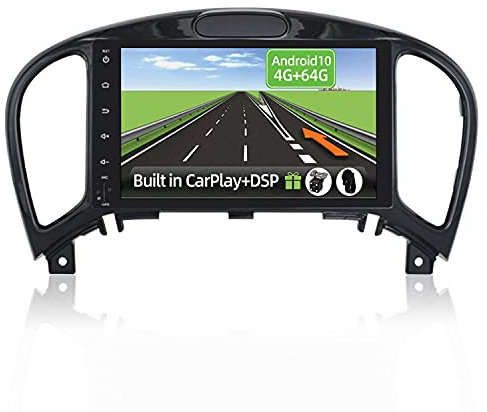 YUNTX Android 10 2 Din Autoradio per Nissan Juke/YF15 Infiniti ESQ(2010-2017)-4G+64G-[Integrato CarPlay/Android auto/DSP]-Gratuiti LED Camera&MIC -Support DAB/Controllo del Volante/360 Camera