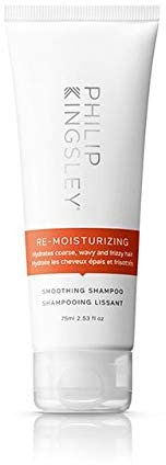 Philip Kingsley | Re-Moisturizing Smoothing Shampoo | For Curly, Frizzy, Wavy, Dry, Coarse Hair Types | Hydrating Shampoo that Re-Moisturizes and Smooths Hair | 75ml